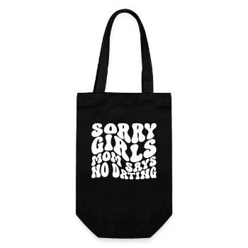 Sorry Girls Mom Sagt KeinDate Babyparty - Geschenkbeutel für Flaschen - Schwarz - Vorne