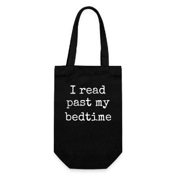 Library Book Lover Reading Bookworm - Gift Bag for Bottles - black - Front