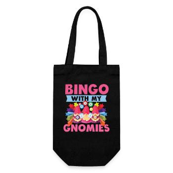 Bingo avec mes gnomies Bingo amusant - Sac à bouteille - noir - Devant