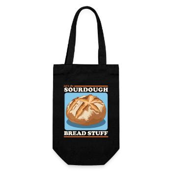 Sourdough Bread Sourdough Bread Baking Gift - Gift Bag for Bottles - black - Front