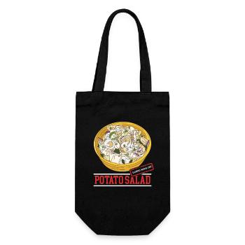 Kartoffelsalat Härdöpfelsalat Geschenk - Geschenkbeutel für Flaschen - Schwarz - Vorne