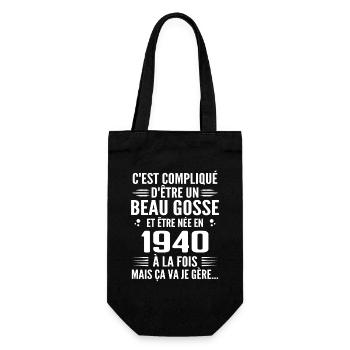 Toujours Beau Gosse 1940 Cadeau Anniversaire 1940 - Sac à bouteille - noir - Devant