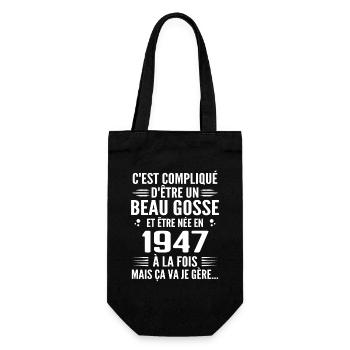 Toujours Beau Gosse 1947 Cadeau Anniversaire 1947 - Sac à bouteille - noir - Devant