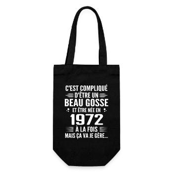 Forever Handsome 1972 Geburtstagsgeschenk 1972 - Geschenkbeutel für Flaschen - Schwarz - Vorne