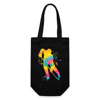 Eishockeyspieler Jungen Eishockey - Geschenkbeutel für Flaschen - Schwarz - Vorne