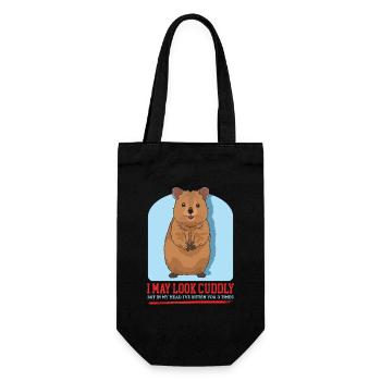 Quokka Kangaroos Short-tailed Kangaroo Gift - Gift Bag for Bottles - black - Front
