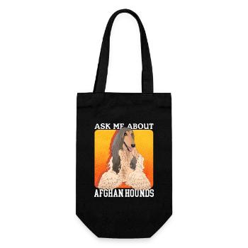 Lévrier afghan chien propriétaire de chien cadeau - Sac à bouteille - noir - Devant