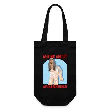 Cadeau de propriétaire de chien lévrier afghan - Sac à bouteille - noir - Devant