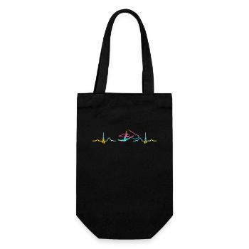 Gymnast With Band Rhythmic Gymnastics - Gift Bag for Bottles - black - Front