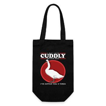 Swan Swans Swan Lover Gift - Gift Bag for Bottles - black - Front
