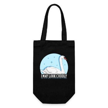Swan Lover Swans Gift - Gift Bag for Bottles - black - Front