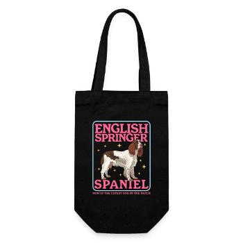 English Springer Spaniel Mom Dog Owner Gift - Gift Bag for Bottles - black - Front