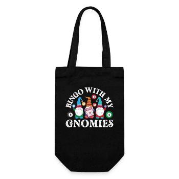 Bingo avec mes gnomies Bingo amusant - Sac à bouteille - noir - Devant