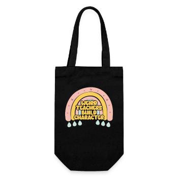 Weird Teachers Build Character Teacher - Gift Bag for Bottles - black - Front