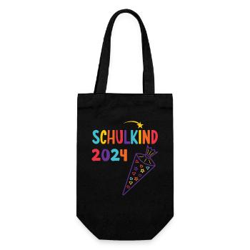 Start of school enrollment school child 2024 - Gift Bag for Bottles - black - Front
