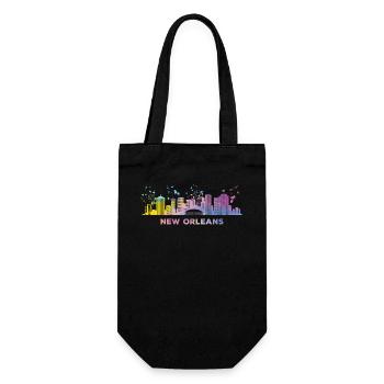 Skyline Von New Orleans New Orleaner - Geschenkbeutel für Flaschen - Schwarz - Vorne