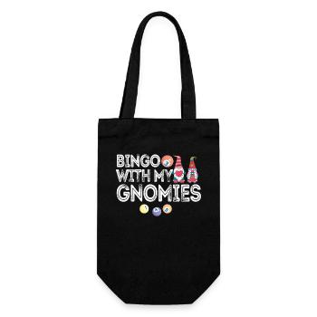 Bingo avec mes gnomies Bingo amusant - Sac à bouteille - noir - Devant