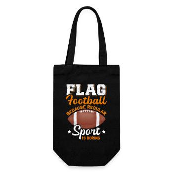 Flag Football Spieler | Flag Footballer Geschenk - Geschenkbeutel für Flaschen - Schwarz - Vorne