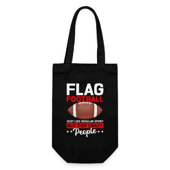 Flag Football Spiel Flag Footballer Geschenk - Geschenkbeutel für Flaschen - Schwarz - Vorne