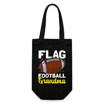 Flag Football Granny Player Footballer Gift - Gift Bag for Bottles - black - Front