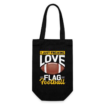 Flag Football Spiel | Flag Footballer Geschenk - Geschenkbeutel für Flaschen - Schwarz - Vorne