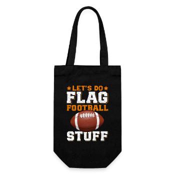 Flag Football Player Footballer Gift - Gift Bag for Bottles - black - Front