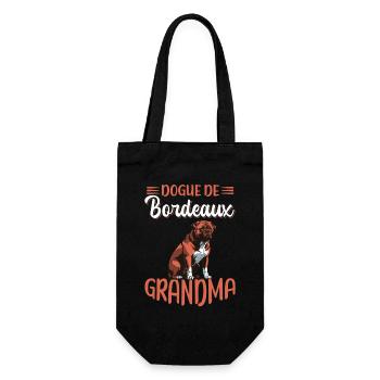Dogue de Bordeaux Grand-mère Dogue Dogue Chien Cadeau - Sac à bouteille - noir - Devant