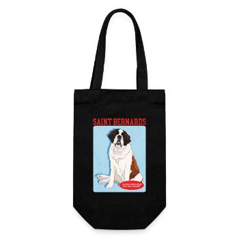 Chien Saint-Bernard Cadeau pour chien Saint-Bernard - Sac à bouteille - noir - Devant