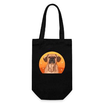 Puggle Dog Owner Dog Owner Gift - Gift Bag for Bottles - black - Front