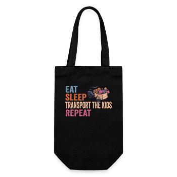 Eat Sleep Repeat Cargo Bike - Gift Bag for Bottles - black - Front