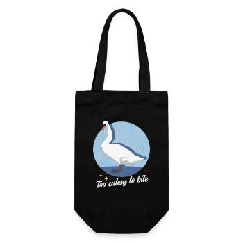 Swan Swans Swan Lover Gift - Gift Bag for Bottles - black - Front