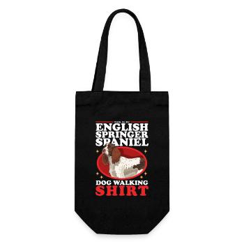 English Springer Spaniel Dog Owner Gift - Gift Bag for Bottles - black - Front