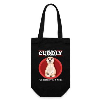 Meerkat Funny Meerkat Gift - Gift Bag for Bottles - black - Front