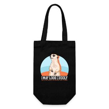Meerkat Funny Meerkat Gifts - Gift Bag for Bottles - black - Front
