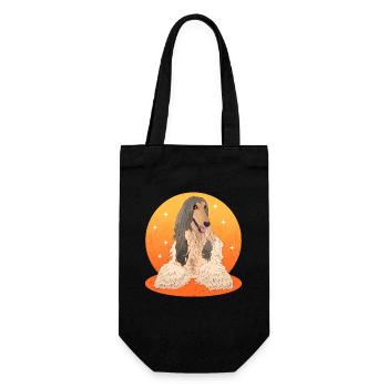 Lévrier afghan chien chien propriétaire cadeau - Sac à bouteille - noir - Devant