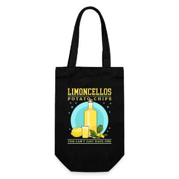 Limoncello Limoncellos | Lemon Liqueur Gift - Gift Bag for Bottles - black - Front