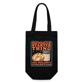 Sourdough Starter Baking Sourdough Bread Gift - Gift Bag for Bottles - black - Front