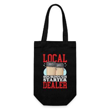 Sourdough Starter Baker Sourdough Bread Gift - Gift Bag for Bottles - black - Front