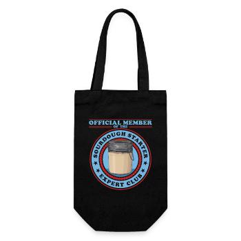 Sourdough Starter | Sourdough Bread Baking Gift - Gift Bag for Bottles - black - Front