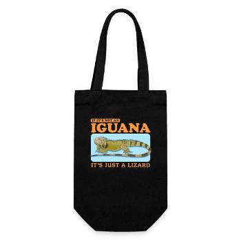 Leguan Reptilien Eidechse Leguane Geschenk - Geschenkbeutel für Flaschen - Schwarz - Vorne