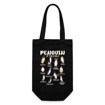 Penguin Penguins Animals of the World Penguin Love - Gift Bag for Bottles - black - Front