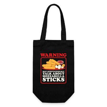 Mozzarella Sticks Käseliebhaber Käse Geschenk - Geschenkbeutel für Flaschen - Schwarz - Vorne