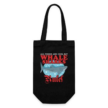 Whale Shark Whale Shark Whale Sharks Whale Sharks Gift - Gift Bag for Bottles - black - Front