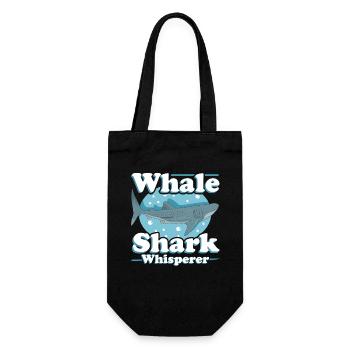 Walhai Walhaie | coole Walfischhaie Geschenk - Geschenkbeutel für Flaschen - Schwarz - Vorne