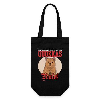 Quokka Kurzschwanzkänguru Quokkas Geschenk - Geschenkbeutel für Flaschen - Schwarz - Vorne