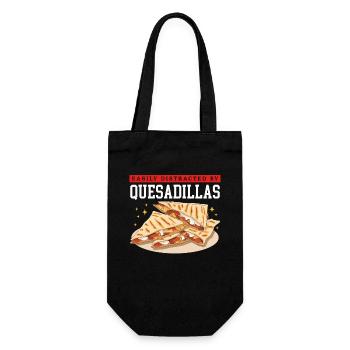 Quesadilla Tortilla Quesadillas Geschenk - Geschenkbeutel für Flaschen - Schwarz - Vorne