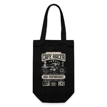 Cafe Racer Motorrad Geburtstag Biker Jahrgang 1931 - Geschenkbeutel für Flaschen - Schwarz - Vorne