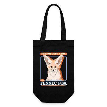 Fennek Fuchs | süße Wüstenfüchse Geschenke - Geschenkbeutel für Flaschen - Schwarz - Vorne