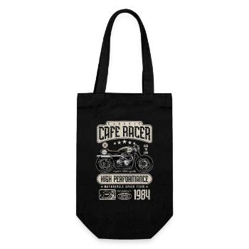 Cafe Racer Motorrad Geburtstag Biker Jahrgang 1984 - Geschenkbeutel für Flaschen - Schwarz - Vorne