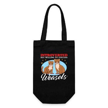 Cadeau Weasel Mouse Weasel Hermännchen - Sac à bouteille - noir - Devant